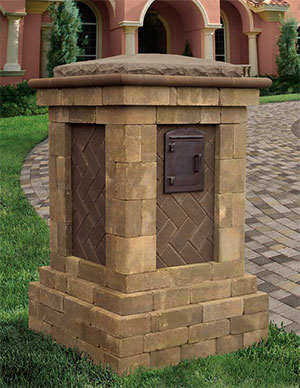 column cambridge caps kits cap mailbox mailboxes grand english inset onyx kit bluestone chestnut img1 assembled fully