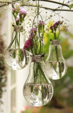 4 Backyard DIYs You Need to Try -  Light Bulb Vases