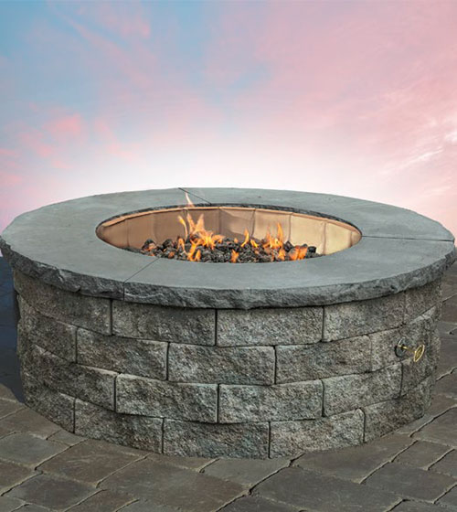 Pre-Packaged Pyzique Round Gas Fire Pit Kit