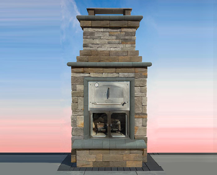 Fully Assembled Canyon Ledge Pizza Oven / Fireplace Combo