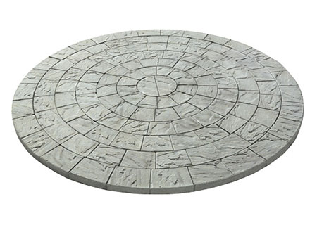 Ledgestone Circle Design Kit<br />Includes: 7 special shapes.  Makes a 10.33’ circle.<br />110 sq. ft. per cube